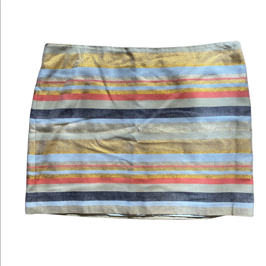 J Crew Gold, Tan And Pink Skirt Size 12